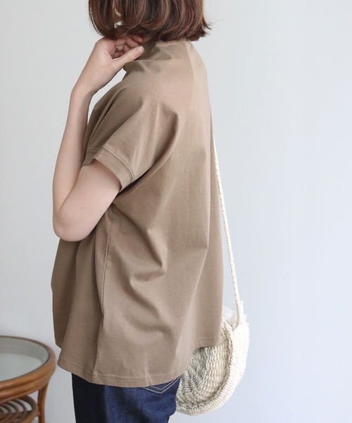 HER CLOSET(ハークローゼット)の「入荷なし【HERCLOSET】ドライタッチコットン100%ラグランTシャツ(Tシャツ/カットソー・レディース・ホワイト/ブラック/ピンク/ブルー/モカ・M)」の22枚目の写真