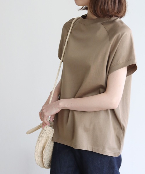 HER CLOSET(ハークローゼット)の「入荷なし【HERCLOSET】ドライタッチコットン100%ラグランTシャツ(Tシャツ/カットソー・レディース・ホワイト/ブラック/ピンク/ブルー/モカ・M)」の20枚目の写真