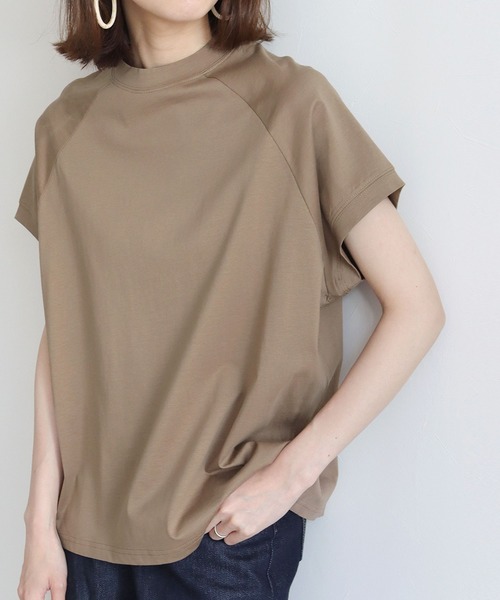 HER CLOSET(ハークローゼット)の「入荷なし【HERCLOSET】ドライタッチコットン100%ラグランTシャツ(Tシャツ/カットソー・レディース・ホワイト/ブラック/ピンク/ブルー/モカ・M)」の17枚目の写真