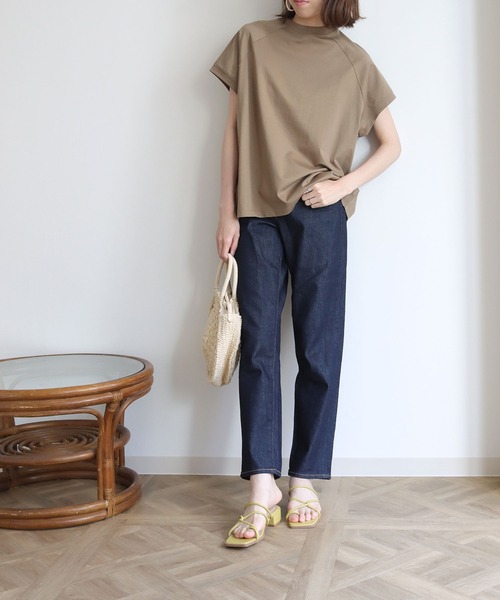 HER CLOSET(ハークローゼット)の「入荷なし【HERCLOSET】ドライタッチコットン100%ラグランTシャツ(Tシャツ/カットソー・レディース・ホワイト/ブラック/ピンク/ブルー/モカ・M)」の21枚目の写真