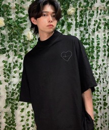 anown | ロゴ刺繍 ルーズ モックネック半袖 Tシャツ ユニセックス/Loose Tee【TikToker森友二×anown 限定コラボ】(Tシャツ/カットソー)