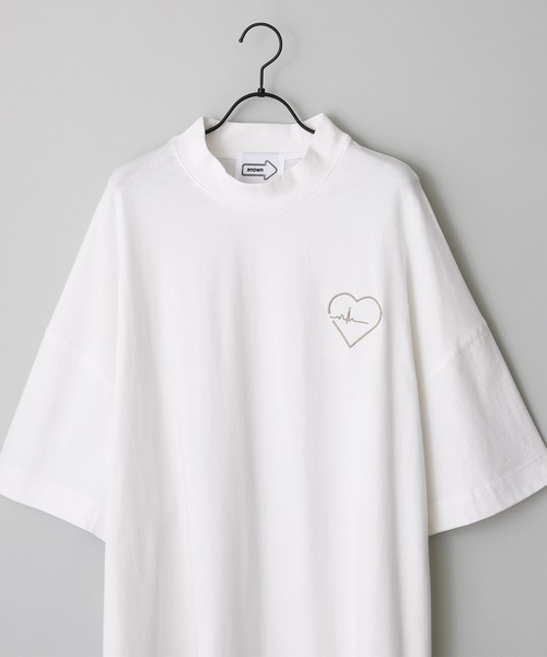 anown(アノン)の「ロゴ刺繍 ルーズ モックネック半袖 Tシャツ ユニセックス/Loose Tee【TikToker森友二×anown 限定コラボ】(Tシャツ/カットソー・メンズ・ホワイト/ブラック・S/M/L)」の9枚目の写真