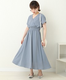 n'ee-ne | 麻調合繊　カシュクールワンピース(ワンピース)