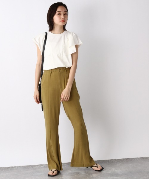 JEANASIS（ジーナシス）の「USAコットンフリルFS/952494（Tシャツ/カットソー・レディース・ホワイト/ブラック/ブルー・FREE）」の9枚目の写真