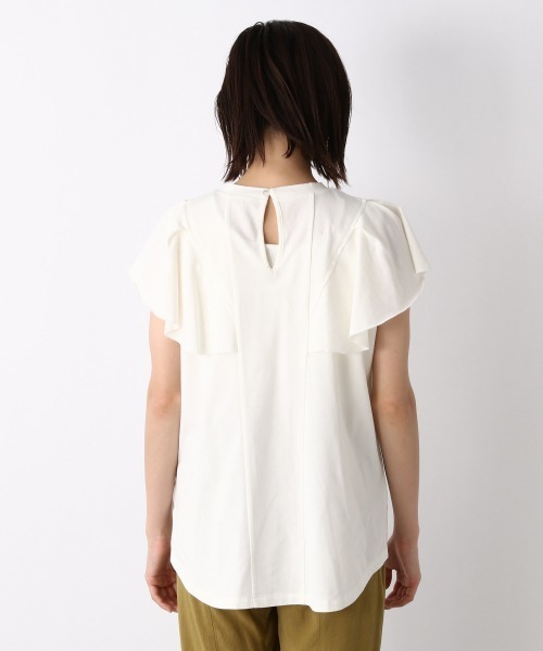 JEANASIS（ジーナシス）の「USAコットンフリルFS/952494（Tシャツ/カットソー・レディース・ホワイト/ブラック/ブルー・FREE）」の4枚目の写真