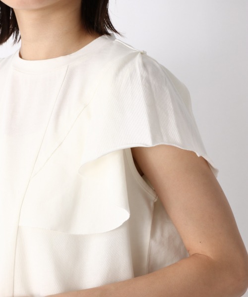 JEANASIS（ジーナシス）の「USAコットンフリルFS/952494（Tシャツ/カットソー・レディース・ホワイト/ブラック/ブルー・FREE）」の8枚目の写真