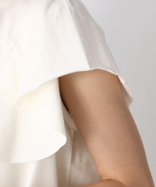 JEANASIS（ジーナシス）の「USAコットンフリルFS/952494（Tシャツ/カットソー・レディース・ホワイト/ブラック/ブルー・FREE）」の10枚目の写真