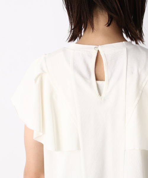 JEANASIS（ジーナシス）の「USAコットンフリルFS/952494（Tシャツ/カットソー・レディース・ホワイト/ブラック/ブルー・FREE）」の7枚目の写真