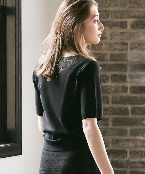 12Twelve Agenda(トゥエルブ アジェンダ)の「SUアシメネックシアーレースニットプルオーバー(ニット/セーター・レディース・ブラック/ブラウン/ボルドー・M)」の12枚目の写真