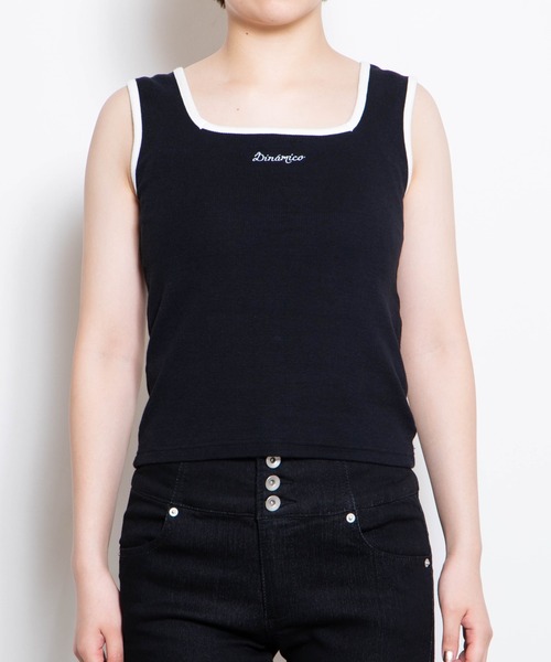 WEGO（ウィゴー）の「WEGO/2WAYパイピングタンクトップ（タンクトップ・レディース・サックスブルー/ブラック・FREE）」の9枚目の写真