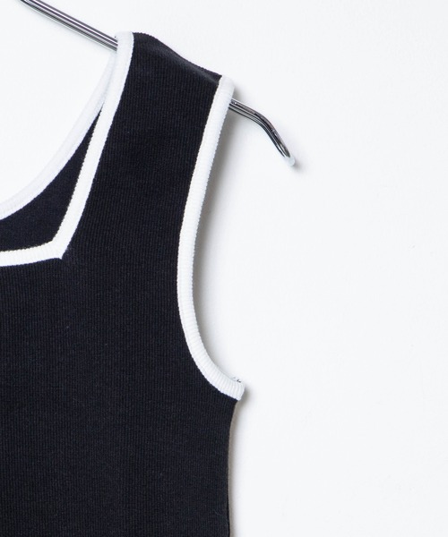 WEGO（ウィゴー）の「WEGO/2WAYパイピングタンクトップ（タンクトップ・レディース・サックスブルー/ブラック・FREE）」の16枚目の写真