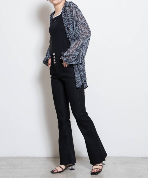 WEGO（ウィゴー）の「WEGO/2WAYパイピングタンクトップ（タンクトップ・レディース・サックスブルー/ブラック・FREE）」の3枚目の写真