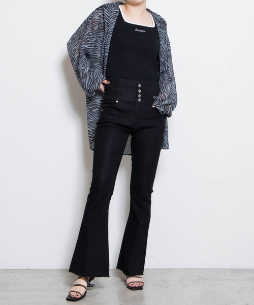 WEGO（ウィゴー）の「WEGO/2WAYパイピングタンクトップ（タンクトップ・レディース・サックスブルー/ブラック・FREE）」の4枚目の写真