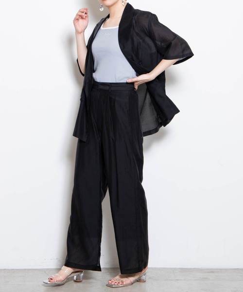 WEGO（ウィゴー）の「WEGO/2WAYパイピングタンクトップ（タンクトップ・レディース・サックスブルー/ブラック・FREE）」の7枚目の写真