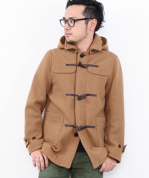 coen(コーエン)の「ヘリンボーンメルトンダッフルコート(ダッフルコート・メンズ・グレー/ブラック/ネイビー/ベージュ・X-LARGE/LARGE/MEDIUM/SMALL)」の3枚目の写真