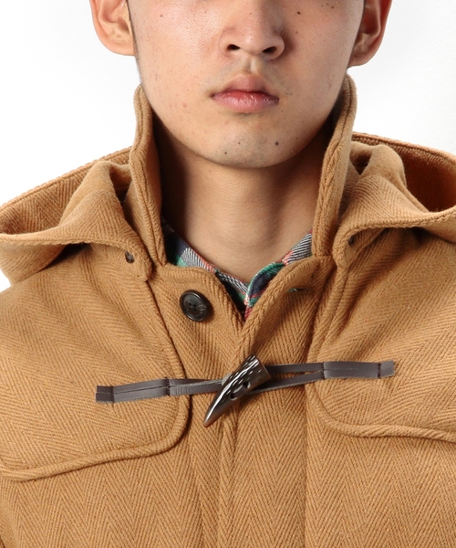 coen(コーエン)の「ヘリンボーンメルトンダッフルコート(ダッフルコート・メンズ・グレー/ブラック/ネイビー/ベージュ・X-LARGE/LARGE/MEDIUM/SMALL)」の9枚目の写真