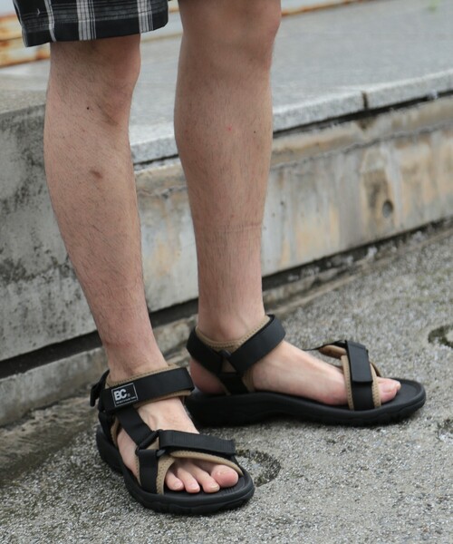 BASECONTROL（ベースコントロール）の「◆異素材組み合わせ テープサンダル（サンダル・メンズ・ベージュ/ブラック・26/27）」の9枚目の写真