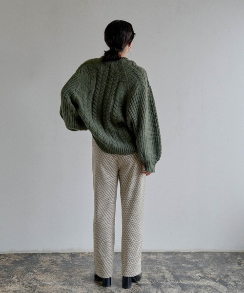 select MOCA（セレクトモカ）の「ジャガード柄ストレートカットパンツ（その他パンツ・レディース・ブラウン/キャメル/ライトベージュ・SMALL/MEDIUM）」の7枚目の写真