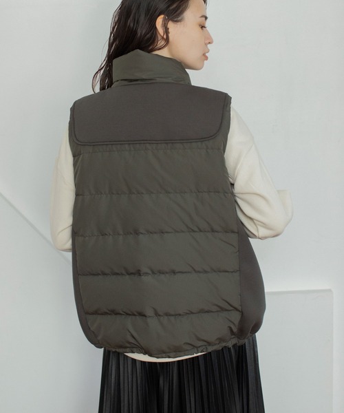 MARECHAL TERRE（マルシャルテル）の「コンビネーションダウンベスト（ダウンベスト・レディース・ライトグレー/ブラック/ベージュ/カーキ・MEDIUM）」の7枚目の写真