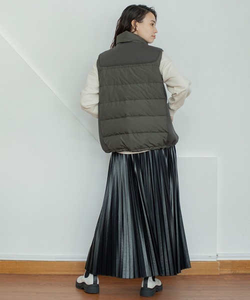 MARECHAL TERRE（マルシャルテル）の「コンビネーションダウンベスト（ダウンベスト・レディース・ライトグレー/ブラック/ベージュ/カーキ・MEDIUM）」の10枚目の写真