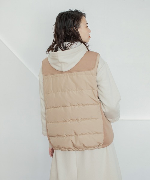 MARECHAL TERRE（マルシャルテル）の「コンビネーションダウンベスト（ダウンベスト・レディース・ライトグレー/ブラック/ベージュ/カーキ・MEDIUM）」の13枚目の写真