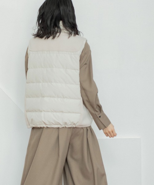 MARECHAL TERRE（マルシャルテル）の「コンビネーションダウンベスト（ダウンベスト・レディース・ライトグレー/ブラック/ベージュ/カーキ・MEDIUM）」の19枚目の写真