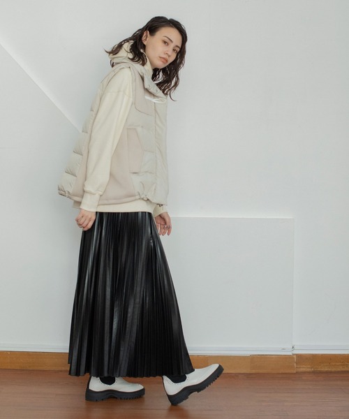 MARECHAL TERRE（マルシャルテル）の「コンビネーションダウンベスト（ダウンベスト・レディース・ライトグレー/ブラック/ベージュ/カーキ・MEDIUM）」の21枚目の写真