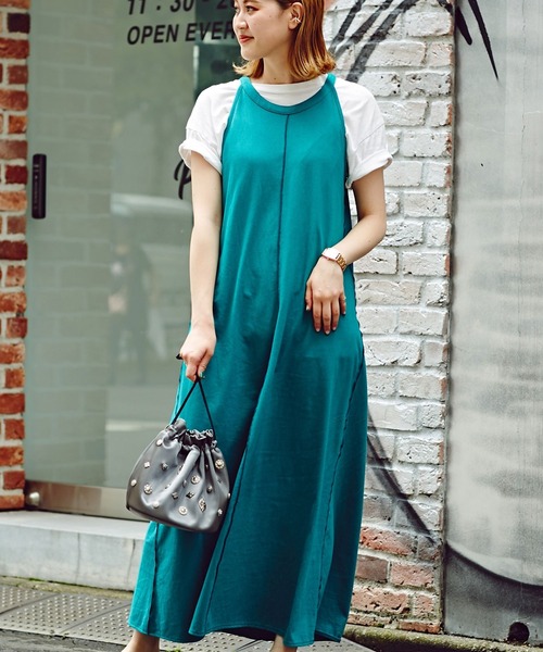 ROSE BUD(ローズバッド)の「アメスリワンピース(ワンピース・レディース・ブラウン/グリーン/カーキ・ONE SIZE/FREE)」の3枚目の写真