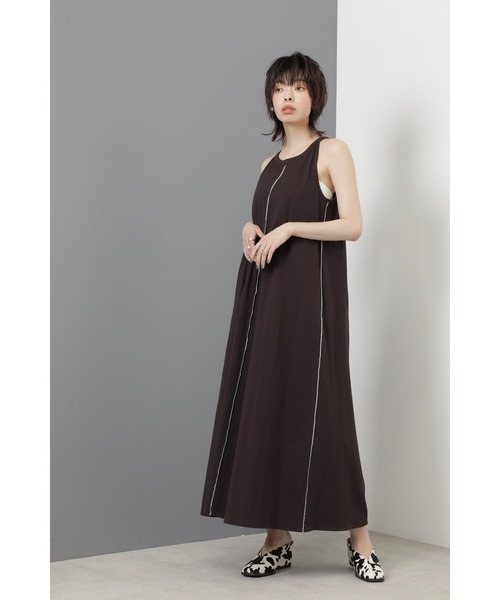 ROSE BUD(ローズバッド)の「アメスリワンピース(ワンピース・レディース・ブラウン/グリーン/カーキ・ONE SIZE/FREE)」の4枚目の写真