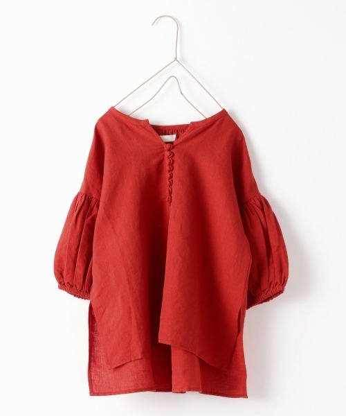 LOWRYS FARM(ローリーズファーム)の「メンアサチュニックブラウス 942727(シャツ/ブラウス・キッズ・ブラック/レッド/オフホワイト・110cm/120cm/130cm)」の3枚目の写真