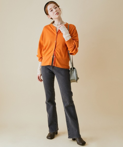 MADEMOISELLE ROPE'(マドモアゼル ロペ)の「ボリュームトゥレザーショートブーツ(ブーツ・レディース・ブラック/ダークブラウン/オフホワイト・37.5/36.5/35.5)」の12枚目の写真