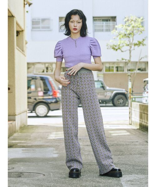 jouetie（ジュエティ）の「ジャガードニットパンツ（その他パンツ・レディース・ピンク/ブラウン/グレー/ブラック・MEDIUM）」の7枚目の写真