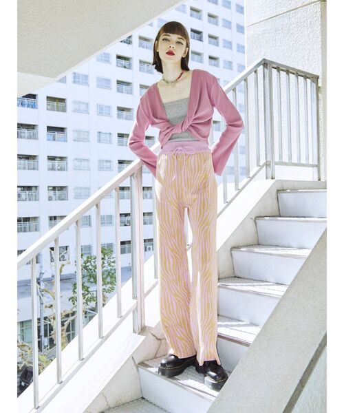 jouetie（ジュエティ）の「ジャガードニットパンツ（その他パンツ・レディース・ピンク/ブラウン/グレー/ブラック・MEDIUM）」の14枚目の写真