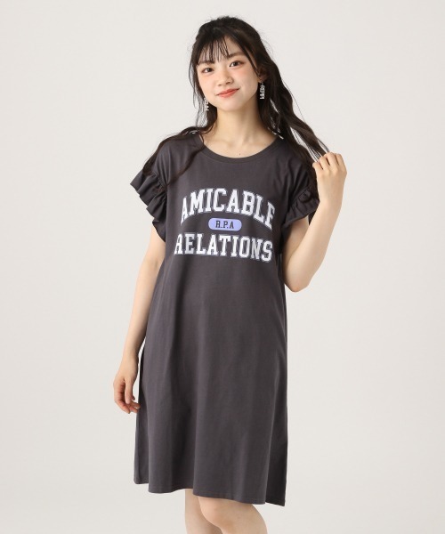 セール カレッジロゴソデフリルワンピース ワンピース Repipi Armario レピピ アルマリオ のファッション通販 Zozotown