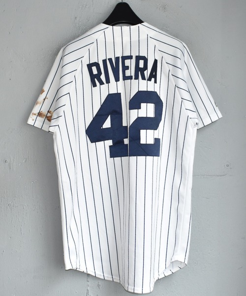 VINTAGE(ヴィンテージ)の「【ヴィンテージ古着】90's majestic社製 NY YANKEES ベースボールシャツ(シャツ/ブラウス・メンズ・ホワイト・MEDIUM)」の2枚目の写真