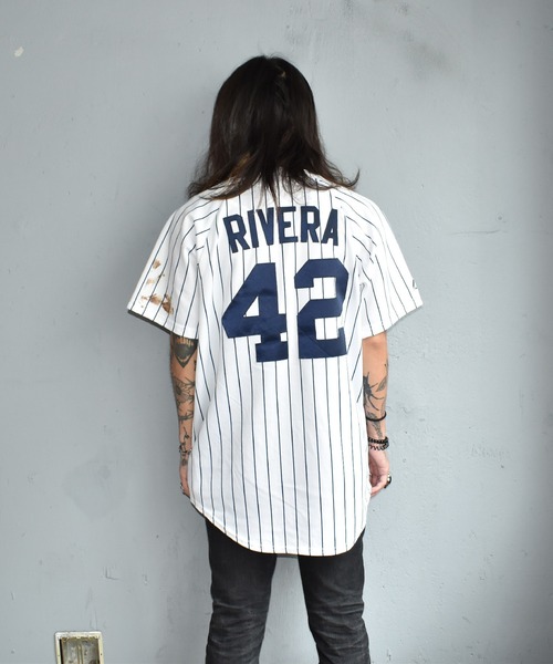 VINTAGE(ヴィンテージ)の「【ヴィンテージ古着】90's majestic社製 NY YANKEES ベースボールシャツ(シャツ/ブラウス・メンズ・ホワイト・MEDIUM)」の9枚目の写真