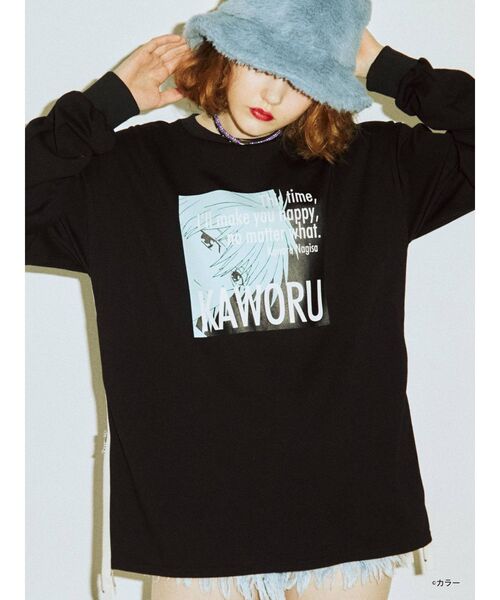jouetie(ジュエティ)の「ヱヴァンゲリヲン新劇場版 サイドZIPロンT(Tシャツ/カットソー・レディース・ブラック/オフホワイト/レッド・MEDIUM)」の4枚目の写真