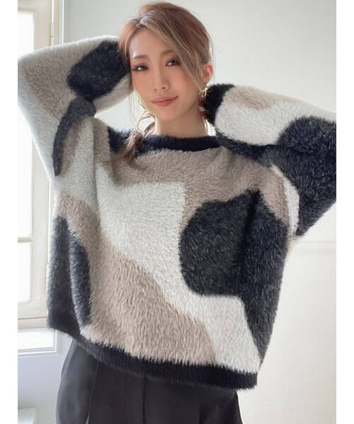 RESEXXY(リゼクシー)の「バイカラーニュアンスニットプルオーバー(ニット/セーター・レディース・ブラック/グリーン/ブラウン・FREE)」の20枚目の写真