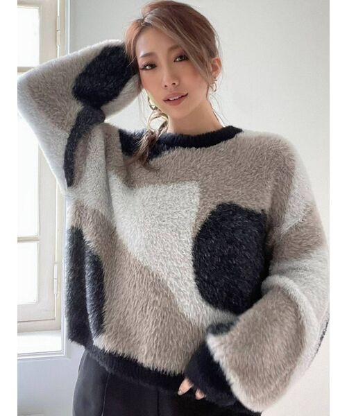 RESEXXY(リゼクシー)の「バイカラーニュアンスニットプルオーバー(ニット/セーター・レディース・ブラック/グリーン/ブラウン・FREE)」の21枚目の写真