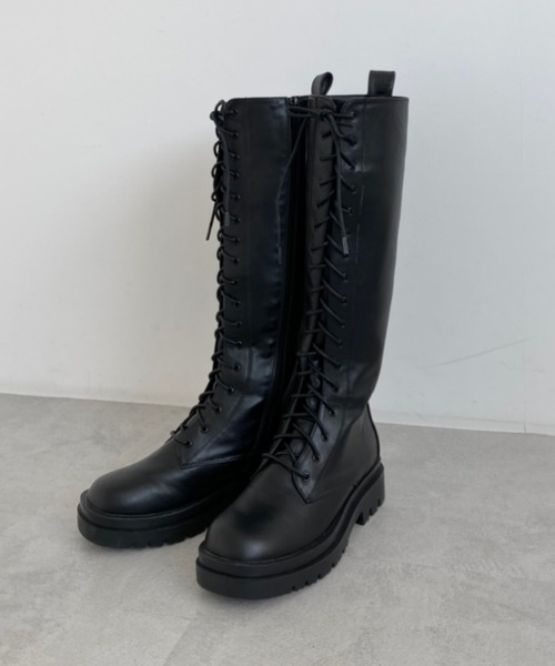 FREE'S MART（フリーズマート）の「◆レースアップブーツ（ブーツ・レディース・ブラック・SMALL/MEDIUM/23.5cm/23.0cm）」の5枚目の写真