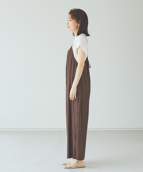 Abahouse Devinette（ドゥヴィネット）の「【Mylanka】ランダムプリーツサロペット（サロペット/オーバーオール・レディース・ブラウン・フリー）」の9枚目の写真