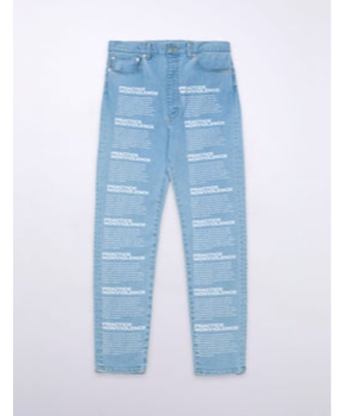 MR.GENTLEMAN(ミスタージェントルマン)の「GRAPHIC TAPERED DENIM(デニムパンツ・メンズ・ブラック/サックスブルー系/ホワイト・34inch/30 inch/32inch/36inch)」の3枚目の写真