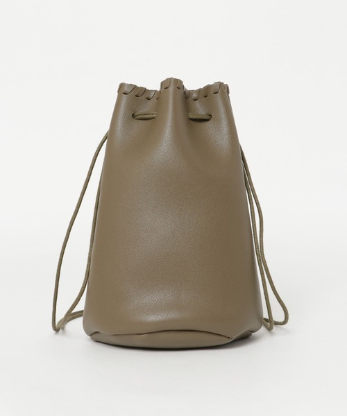 KBF（ケイビーエフ）の「カガリステッチ巾着BAG（ショルダーバッグ・レディース・ブラック/ベージュ/カーキ・ONE）」の4枚目の写真