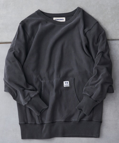 CIAOPANIC TYPY（チャオパニックティピー）の「【3/2WORKS / スリーツーワークス】ユーズド加工スウエット（スウェット・メンズ・ブラック/イエロー/ブルー/グリーン・M/L）」の2枚目の写真