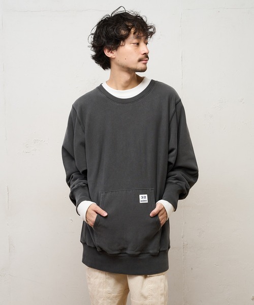 CIAOPANIC TYPY（チャオパニックティピー）の「【3/2WORKS / スリーツーワークス】ユーズド加工スウエット（スウェット・メンズ・ブラック/イエロー/ブルー/グリーン・M/L）」の19枚目の写真