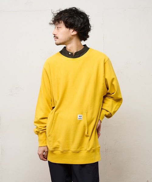 CIAOPANIC TYPY（チャオパニックティピー）の「【3/2WORKS / スリーツーワークス】ユーズド加工スウエット（スウェット・メンズ・ブラック/イエロー/ブルー/グリーン・M/L）」の5枚目の写真