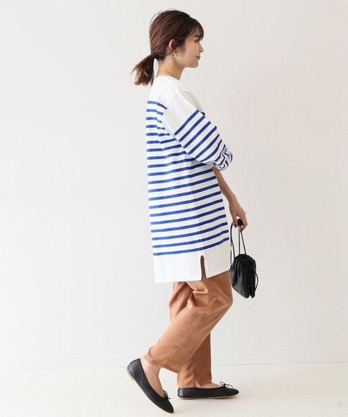 SLOBE IENA（スローブイエナ）の「カラーサテンイージーパンツ【手洗い可能/ウエストゴム】◆（その他パンツ・レディース・ピンク/グリーン/キャメル・38/36）」の11枚目の写真