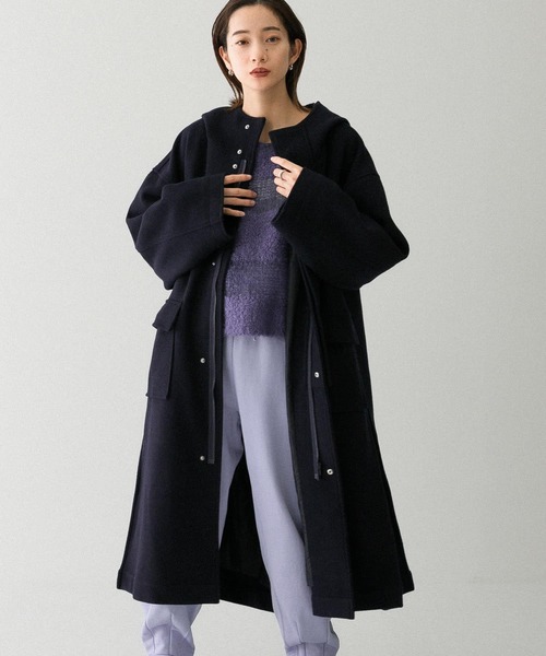 KBF（ケイビーエフ）の「サイドインタックBIGコート（その他アウター・レディース・ネイビー/ラベンダー/ライトベージュ・ONE）」の3枚目の写真