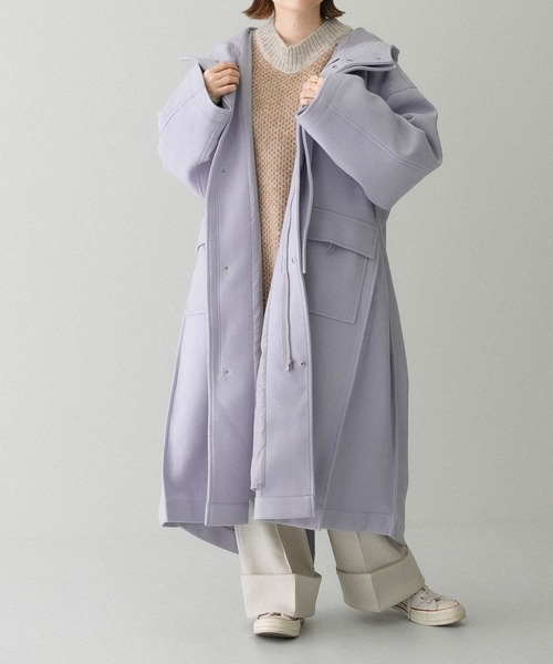 KBF（ケイビーエフ）の「サイドインタックBIGコート（その他アウター・レディース・ネイビー/ラベンダー/ライトベージュ・ONE）」の20枚目の写真