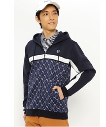 PEARLY GATES（パーリーゲイツ）の「【PEARLY GATES】ダンボールニット フルジップ フーディ ＜アーガイル柄＞（パーカー）」